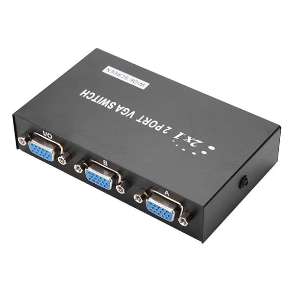 VGA Switcher 2 in 1 Out Splitter for Data Synchronization and VGA Monitor Connection