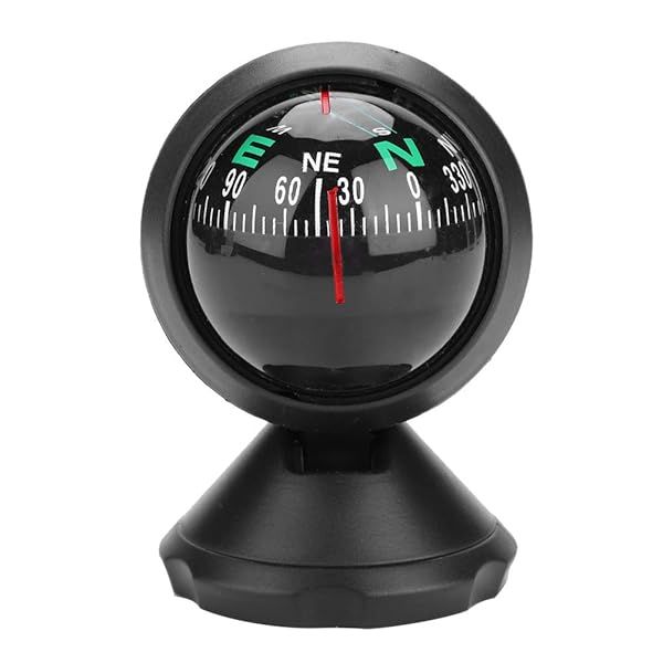 VGEBY Car Compass: Pivoting Marine Navigation Mount for Dashboard & Sea Use