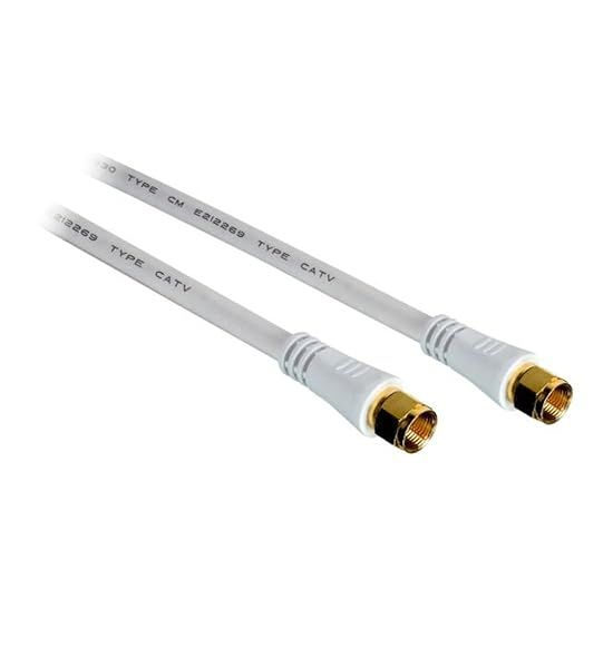Vanco FFRG6U3W RG6 Coaxial Cable 3ft - F Type Plug to F Type Plug for Optimal Signal Quality