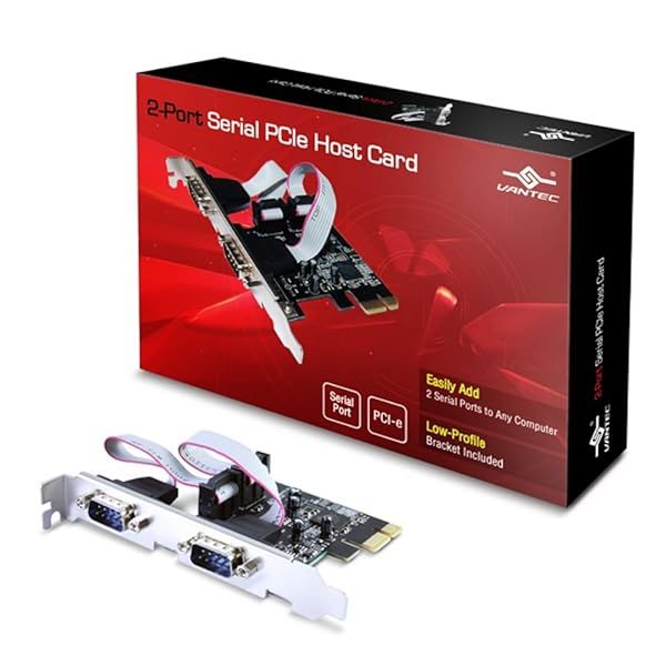 Vantec 2-Port Serial PCIe Host Card (UGT-PCE20SR) - Enhance Your Connectivity with Fast Data Transfer