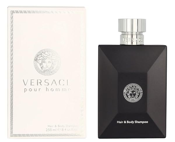 Versace Pour Homme Hair & Body Shampoo for Men 8.4 oz - Luxurious Cleanse & Fragrance