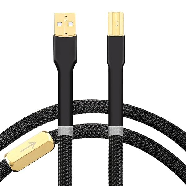 Viborg HiFi USB 2.0 Cable Type A to B Male 6.6FT Printer Scanner Data Sync Digital Audio Cord for DAC