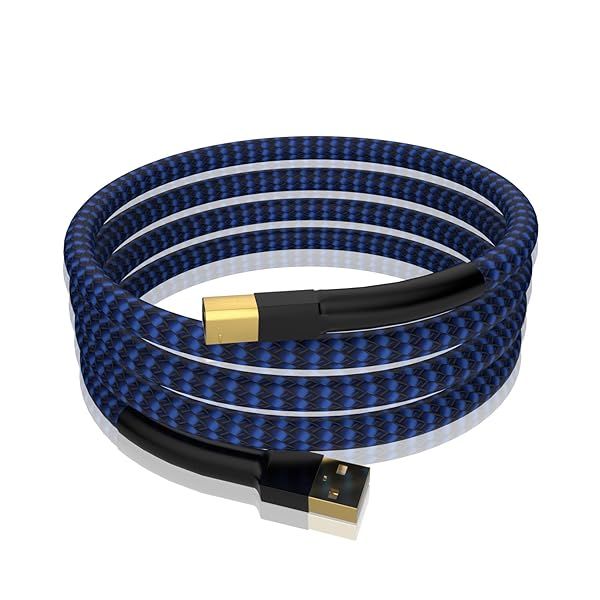 Viborg HiFi USB Cable 4.9FT 1.5M DAC A-B OCC Digital AB Audio Cord for Digital to Analog Converter DAC