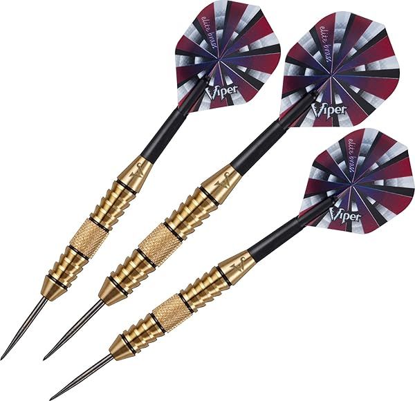 Viper Elite Brass Steel Tip Darts - 24 Grams for Precision & Performance