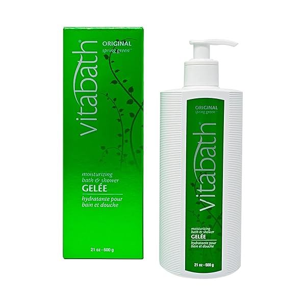 Vitabath Original Spring Green Moisturizing Bath and Shower Gel Hydrating Body Cleanser and Foaming Gelee 21 oz for Skin Rejuvenation