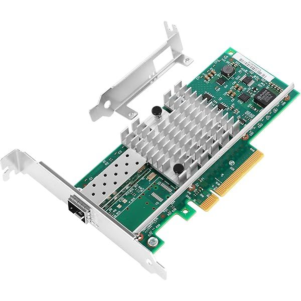 Vogzone Intel X520-DA1 X520-SR1 10Gb NIC Single SFP+ Port Ethernet Network Adapter PCI Express 2.0 X8 with Intel 82599ES Chipset