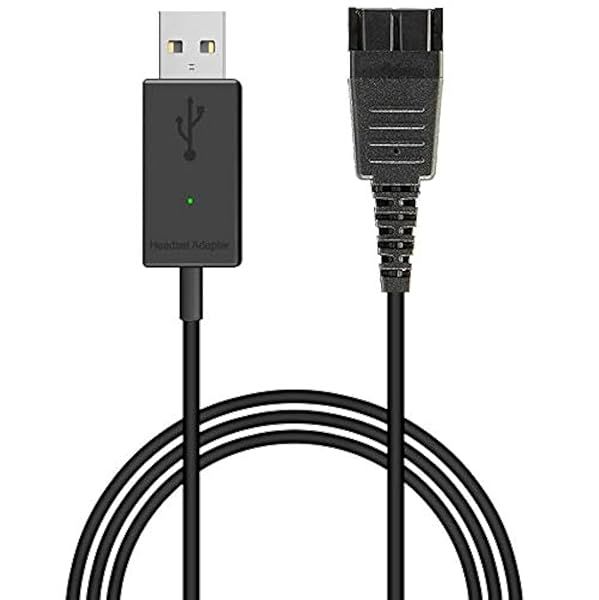 VoiceJoy Quick Disconnect USB Adapter for Jabra GN Headsets & Link 230 - Fast Connectivity Solution