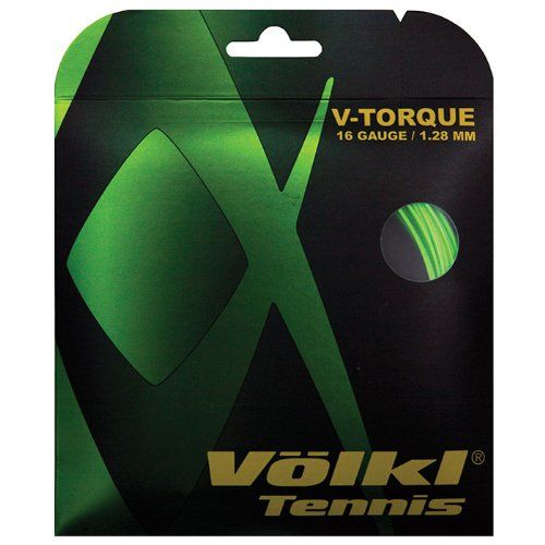 Volkl V-Torque Tennis Racquet String: Enhance Spin & Feel with Co-Polymer Neon Green Set