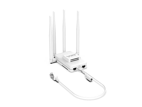 Vonets VAR600-H Industrial Gigabit Mini Dual Band WiFi Bridge Router Ethernet Adapter 600Mbps with Cooling Fan and 2 LAN Ports
