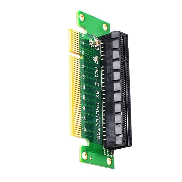 WLGQ PCI-E 8X Riser Card Adapter - 90 Degree Left for Servers, Desktops & Bitcoin Mining