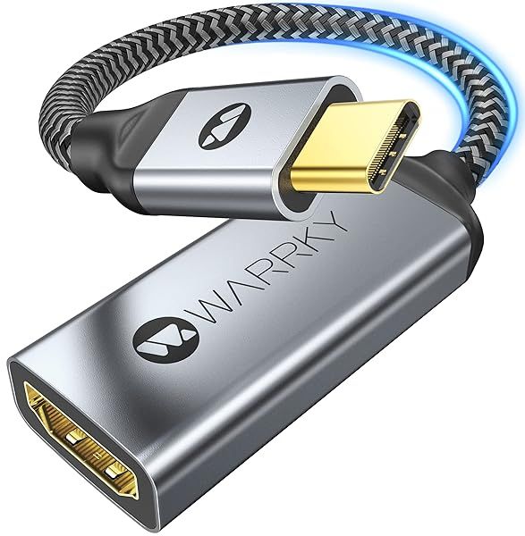 Warrky USB C to HDMI Adapter 4K - Compatible with iPad Pro, MacBook, Samsung Galaxy & More