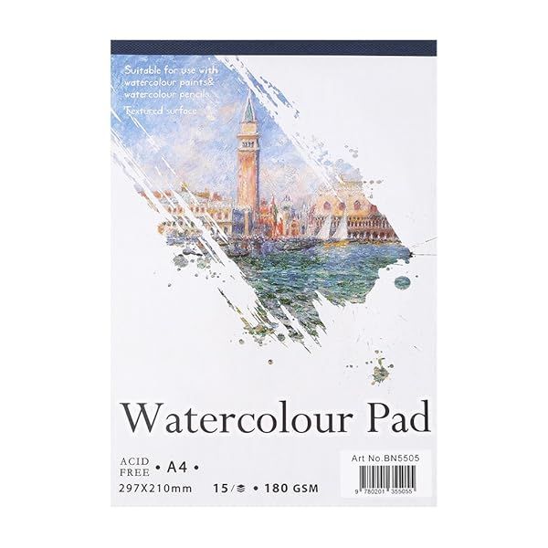 Premium A4/A5 Watercolor Paper Pad - 15 Sheets for Painting & Drawing | Ideal Artist Sketch Book for Wet & Mixed Media