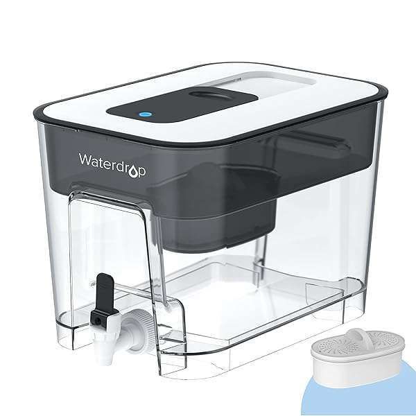 Waterdrop 200-Gallon Water Filter Dispenser: 40-Cup Capacity for Home & Office - Long-Life Filter Included