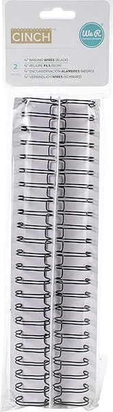 Buy We R Memory Keepers Cinch Book Binding Wire 0.75-Inch Black (2 Pack) - Perfect for DIY Projects!