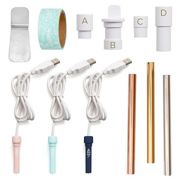 Foil Quill Starter Kit by We R Memory Keepers: 3 Pens, 4 Adaptors & More for Stunning Foil Transfer Projects