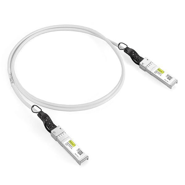 10Gtek White 10G SFP+ DAC Cable 0.5 Meter Twinax for Cisco Ubiquiti D-Link Supermicro Netgear Mikrotik Fortinet