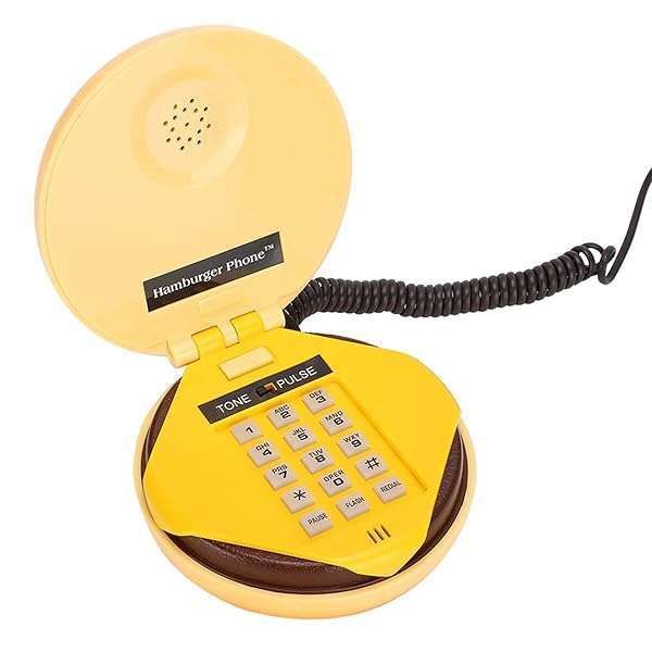 Novelty Hamburger Phone: Fun Landline for Home, Office & Kids - Unique Cheeseburger Design!