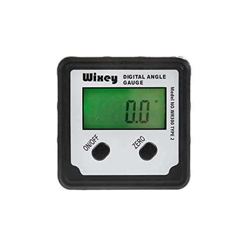 Wixey WR300 Digital Angle Finder Gauge: Magnetic Base & Backlit Display for Accurate Woodworking Measurements