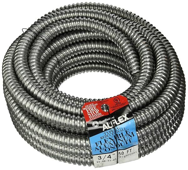 Buy Woods 55082305 AL Flex Reduced Wall Flexible Conduit 3/4 in x 50 Ft - Durable Aluminum for Electrical Projects