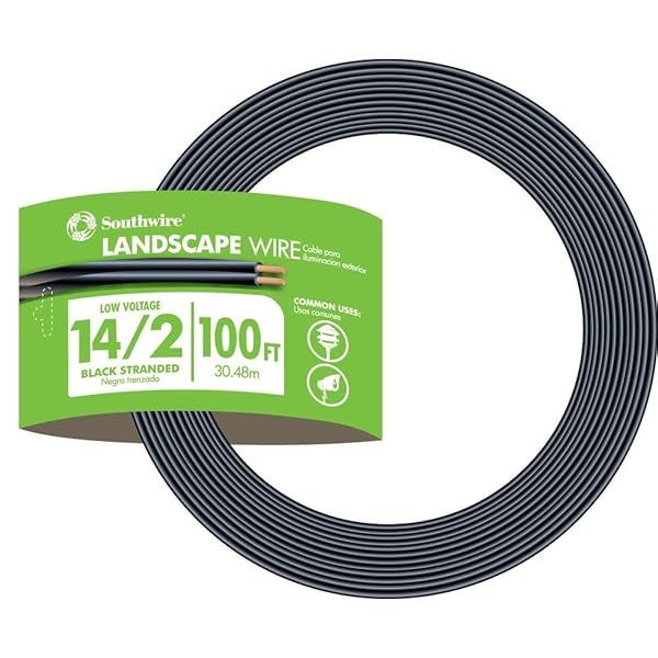 Woods Southwire 55213243 14/2 Low Voltage Outdoor Landscape Lighting Cable 100 Feet for Reliable Outdoor Lighting Solutions