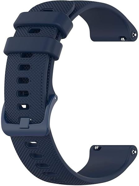 Wristology Quick Release Easy Change Replacement Soft Silicone Rubber Watch Band Strap for Men Women 22mm (Navy Blue) SB02-22