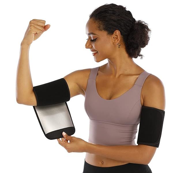 XINSHUN Sauna Sweat Arm Trimmer Bands for Women Weight Loss Arm Shaper Wraps Black for Effective Workout and Flabby Arm Reduction