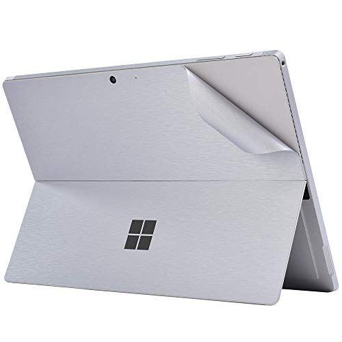 XISICIAO Ultra Thin Skin Sticker for Surface Pro 7 Pro 7 Plus 12.3 Inch Metallic Brushed Silver Laptop Cover Protector