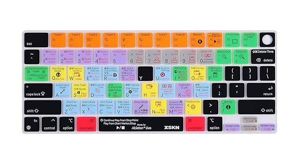 XSKN Ableton Live Shortcut Keyboard Cover for 2021 MacBook Pro 14 US Layout Silicone Skin K-399 0
