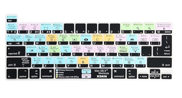 XSKN Silicone Keyboard Cover for 2019 MacBook Pro 16 inch A2141 and 2020 MacBook Pro 13.3 inch A2338 M1 A2251 A2289 with Touch Bar