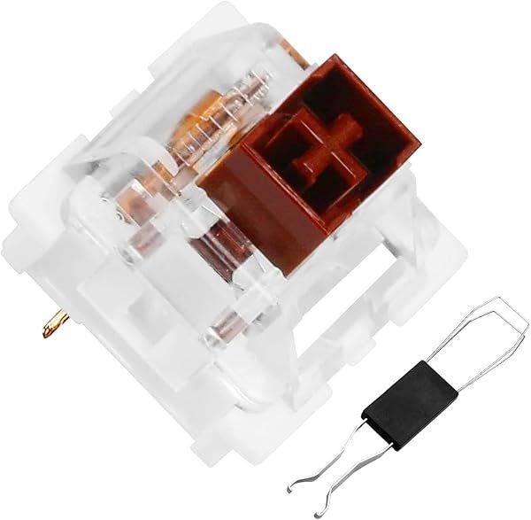 XuanGui OUTEMU (Gaote) Brown Switches, 3 Pin Keyboard Dustproof Switches DIY Replaceable Cherry MX Equivalent Keyswitch, Tactile Switches for