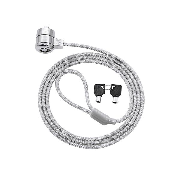 YACSEJAO Laptop Cable Lock Security Lock for All Devices 1.2M Anti Theft Hardware with 3x7mm Keyholes