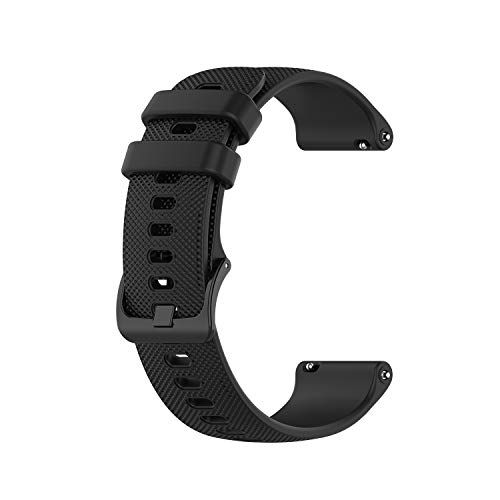 YEEJOK 18mm Silicone Watch Bands for Garmin Venu 3S 2S Fossil Women's Gen 6 5E 42mm Gen 4 Q Venture HR Fitness Smartwatch Replacement Straps