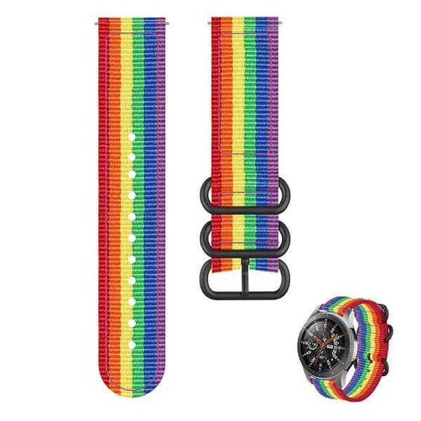 YEEJOK Vivoactive 5 3 Bands Nylon, 20mm Nylon Watch Strap Compatible for Garmin Venu Venu Sq Venu 2 Plus Vivoactive 3 Music Forerunner 645 245