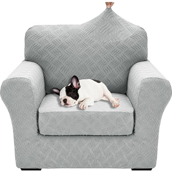 YEMYHOM 2025 New Pattern 2 Pieces Chair Covers for Living Room High Stretch Chair Slipcovers with Arms Anti Slip Armchair Couch Slipcover Protector