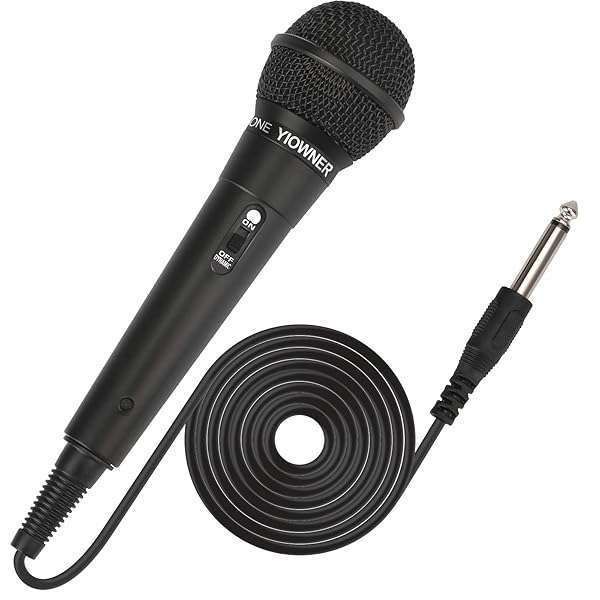 YIOWNER Wired Karaoke Microphone - Handheld Dynamic Mic with 2.5m Cable for Singing, Speakers, AMP & Mixer