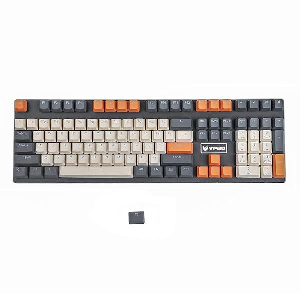 YMDK Double Shot 108 Dyed PBT Shine Through OEM Profile Rainbow Carbon Sunset Keycap for MX Switches Mechanical Keyboard Only Keycap Carbon