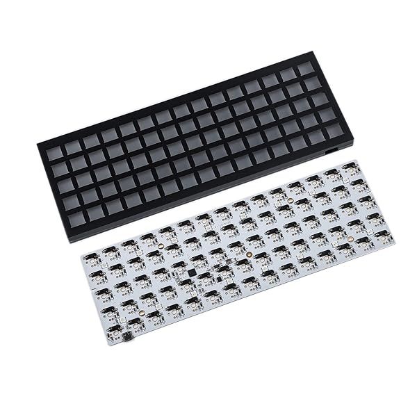 YMDK Idobao ID75: Hot-Swappable 75% Ortholinear Mechanical Keyboard Kit in Black - VIA Compatible Aluminum Case