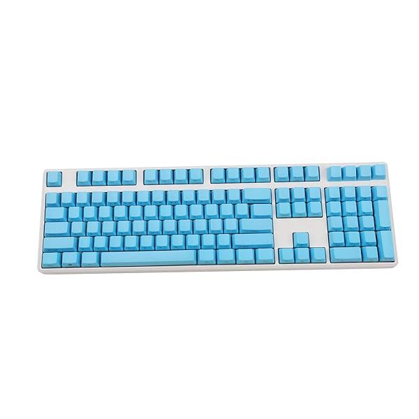 YMDK Dark Blue PBT Keycaps - 108 ANSI OEM Profile for MX Switches | Thick Side-Printed Mechanical Keyboard Keycap Set