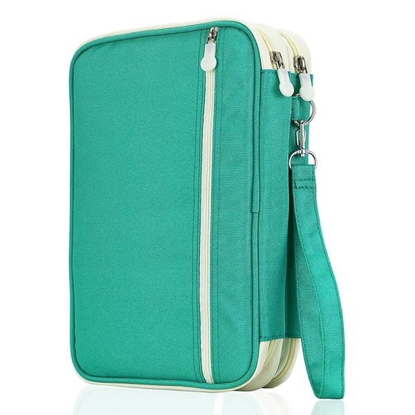 YOUSHARES 192 Slots Colored Pencil Case - Large Capacity Organizer for Artists & Students (Green) - Perfect for Gel Pens & Markers