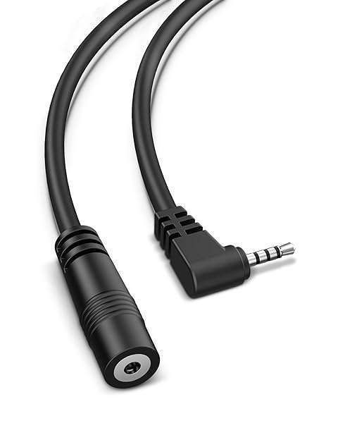 YQMAJIM 2.5mm Dash Cam Rear View Camera Extension Cable, (6Ft Thicker) 90 Degree Backup Camera Extension Cord, Mirror Cam Extension Adapter Wire Compatible with 4Pin and 5Pin Dashcam Reverse Cam