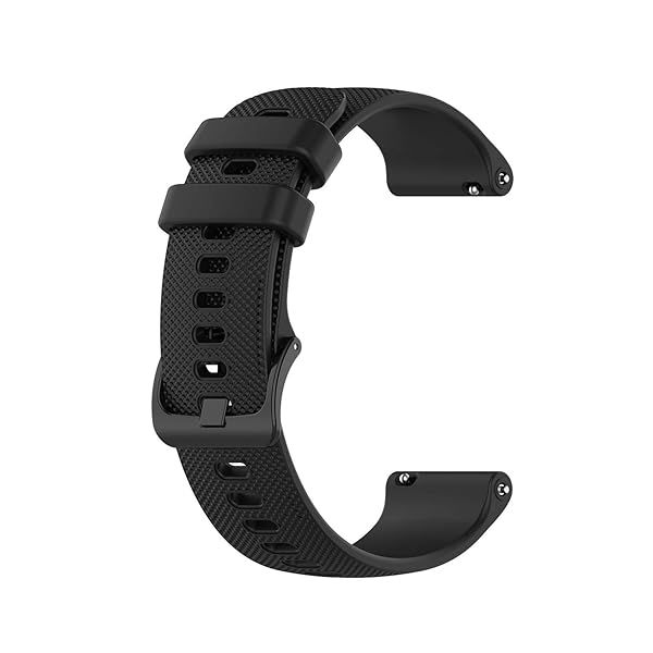 Yeejok Silicone Bands for Galaxy Watch 3 41mm and Active 2 44mm Sport Replacement Strap for Samsung Gear Sport and Galaxy Watch Active Black