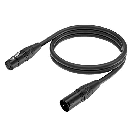 Yinker 5ft XLR Male to Female Microphone Cable - Oxygen-Free Copper for Superior Sound Quality