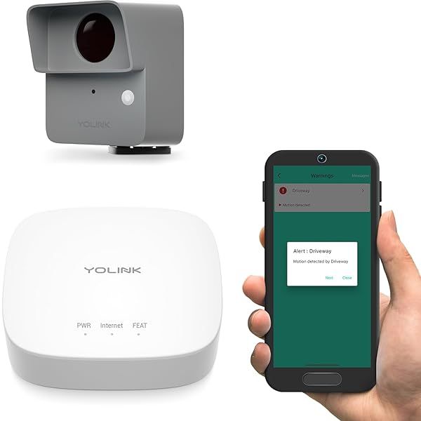 YoLink LoRa Smart Outdoor Motion Sensor, Driveway Alert, Property Invasion Tresspassing Detector, 1 4 Mile Open Air Range, Email SMS Push Alerts,