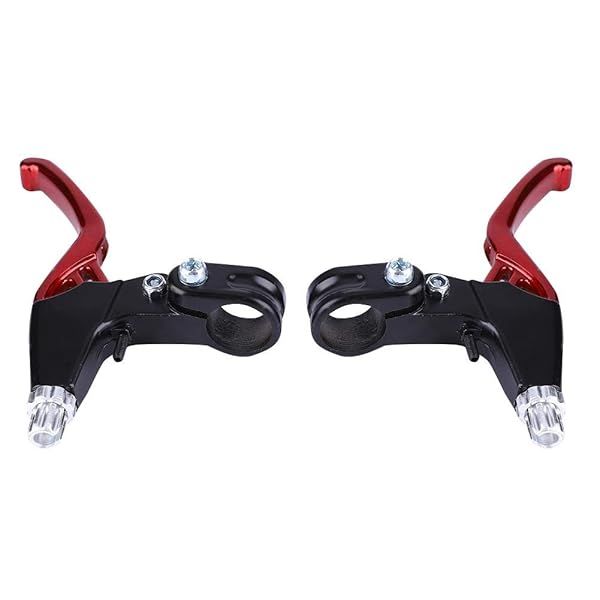 Yosoo Health Gear Aluminium Alloy Bicycle Brake Levers for Mountain Road and Folding Bikes Universal Fit Red