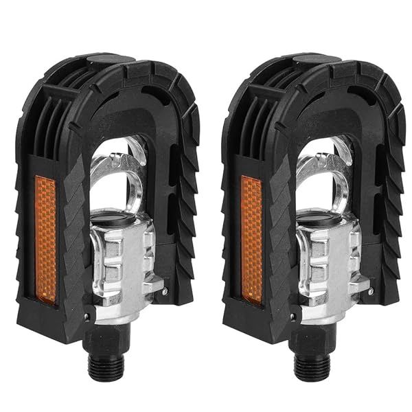 Yosoo Health Gear Folding Pedals Metal Anti Slip Saw Shaped Design Aluminum Alloy Black 1 Pair for Mountain Road Folding Bikes