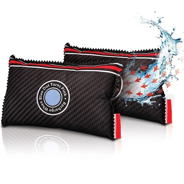 ZARPAX Car Dehumidifier Bag 2-Pack | Leakproof, Reusable Moisture Absorber for Windscreens & Interior