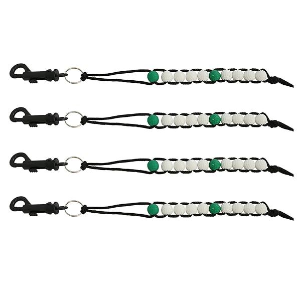 ZRM&E 4pcs Golf Beads Stroke Score Counter Green and White for Accurate Performance Tracking on Golf Course