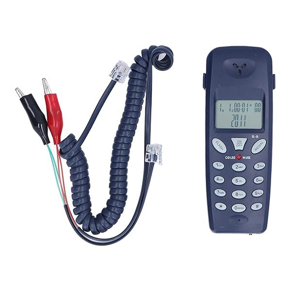 ASHATA Telephone Phone Tester with DTMF Caller ID and 16 Bit Display for Efficient Phone Line Testing and Record Keeping