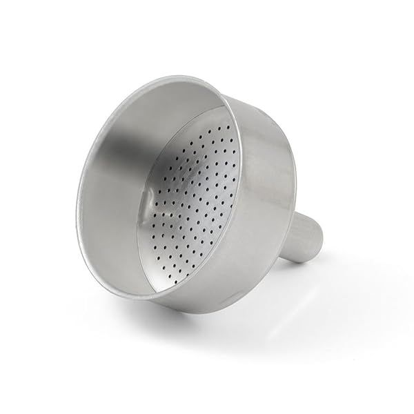 Bialetti 800108 Moka DAMA Filter Funnel 18 Cup Silver for Perfect Coffee Brewing