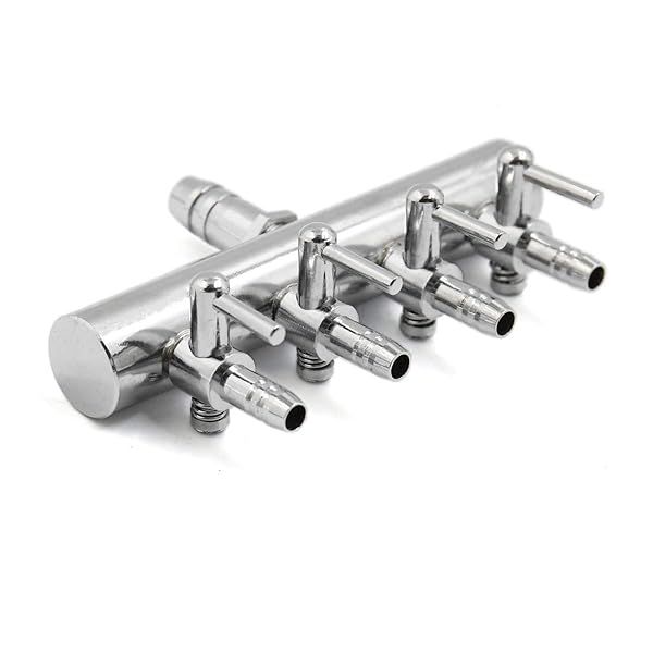 Bnafes Stainless Steel Aquarium Fish Tank Air Flow Splitter Lever Control Valve for Optimal Performance